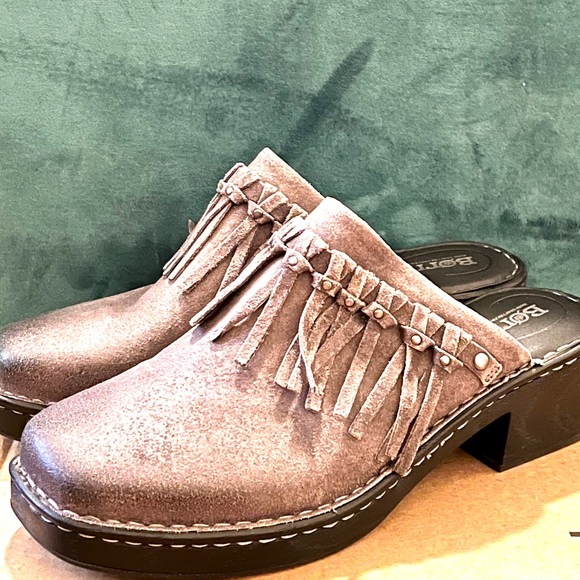 Born Harmony Fringed Leather Clog - Size 10 - Picture 5 of 7